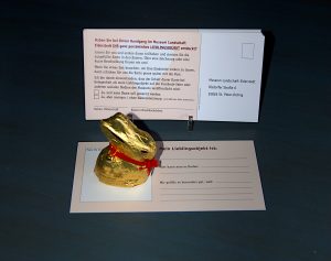 Postkarte mit Osterhase